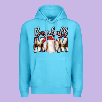 Baseball Mom Premium Hoodie Designed By Cowhidedigitalart