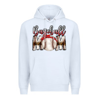 White Baseball Mom Premium Hoodie - CowhideDigitalArt