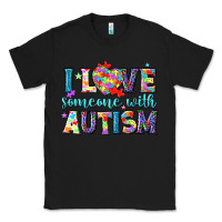 Black I love someone with Autism Classic Tee - NancyCooperArtShop