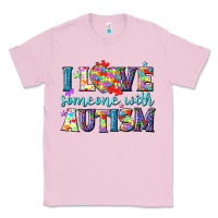 Bubblegum Pink I love someone with Autism Classic Tee - NancyCooperArtShop