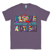 Lavender I love someone with Autism Classic Tee - NancyCooperArtShop