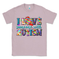 Lilac I love someone with Autism Classic Tee - NancyCooperArtShop