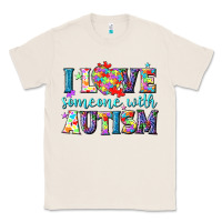 Natural I love someone with Autism Classic Tee - NancyCooperArtShop