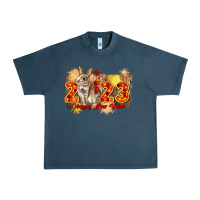 Midnight Navy chinese new year 2023 rabbit year Urban Heavy Tee - CowGirlArtShop
