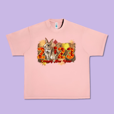 Chinese New Year 2023 Rabbit Year Urban Heavy Tee Designed By Cowgirlartshop
