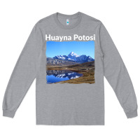 Heather Grey Bolivia Huayna Potosi Mountain Andes Art Long Sleeve Tee - trangStudio
