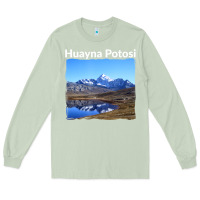 Matcha Bolivia Huayna Potosi Mountain Andes Art Long Sleeve Tee - trangStudio