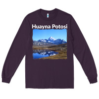Plum Bolivia Huayna Potosi Mountain Andes Art Long Sleeve Tee - trangStudio