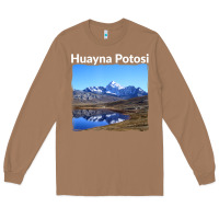 Toasted Coconut Bolivia Huayna Potosi Mountain Andes Art Long Sleeve Tee - trangStudio