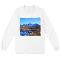 White Bolivia Huayna Potosi Mountain Andes Art Long Sleeve Tee - trangStudio