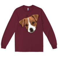 Burgundy Jack Russel Long Sleeve Tee - Jasminsmagicworld
