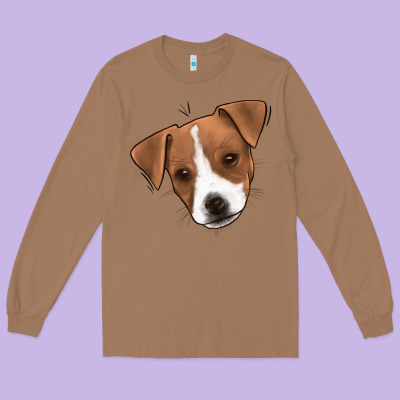 Jack Russel Long Sleeve Tee Designed By Jasminsmagicworld