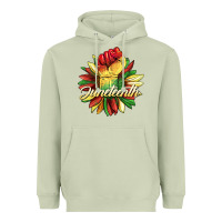 Matcha juneteenth fist sunflower Heavyweight Hoodie - BarkalooDesign