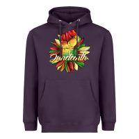 Plum juneteenth fist sunflower Heavyweight Hoodie - BarkalooDesign