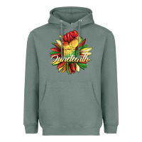 Sage juneteenth fist sunflower Heavyweight Hoodie - BarkalooDesign
