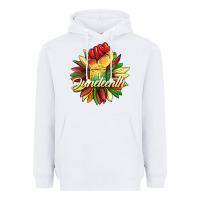 White juneteenth fist sunflower Heavyweight Hoodie - BarkalooDesign