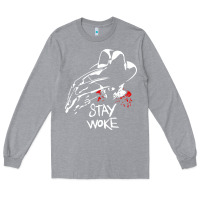 Heather Grey stay woke freddy krueger Long Sleeve Tee - trangStudio