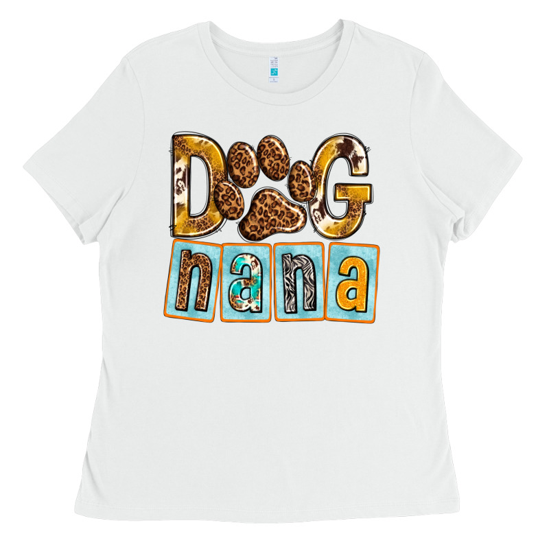 Dog Nana With Paw Ladies Tee by texasbilliewilder | Teevron