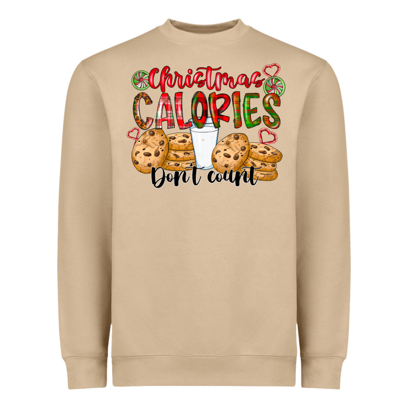 Christmas Calories Dont Count Heavyweight Sweatshirt by CowhideDigitalArt | Teevron