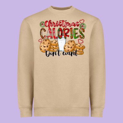 Christmas Calories Dont Count Heavyweight Sweatshirt Designed By Cowhidedigitalart