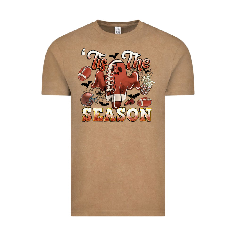 Tis The Season Football Halloween Vintage Tee by CowGirlArtShop | Teevron
