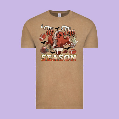 Tis The Season Football Halloween Vintage Tee Designed By Cowgirlartshop