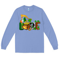 Colony Blue St. Patrick's Love and golds Long Sleeve Tee - OliviaCreatesArt