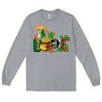 Heather Grey St. Patrick's Love and golds Long Sleeve Tee - OliviaCreatesArt