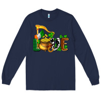 Navy St. Patrick's Love and golds Long Sleeve Tee - OliviaCreatesArt