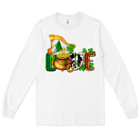White St. Patrick's Love and golds Long Sleeve Tee - OliviaCreatesArt