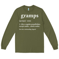 Army Green Grandpa Gift for Gramps, Fathers Day Birthday Gift Idea Long Sleeve Tee - trangStudio