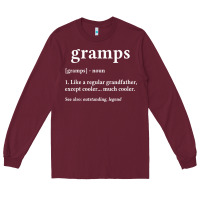 Burgundy Grandpa Gift for Gramps, Fathers Day Birthday Gift Idea Long Sleeve Tee - trangStudio