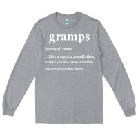 Heather Grey Grandpa Gift for Gramps, Fathers Day Birthday Gift Idea Long Sleeve Tee - trangStudio