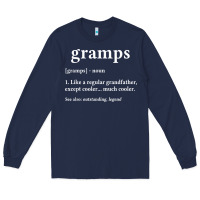Navy Grandpa Gift for Gramps, Fathers Day Birthday Gift Idea Long Sleeve Tee - trangStudio