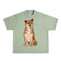 Oil Green shiba inu Urban Heavy Tee - RanaPortraitStore