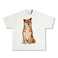 Pistachio shiba inu Urban Heavy Tee - RanaPortraitStore