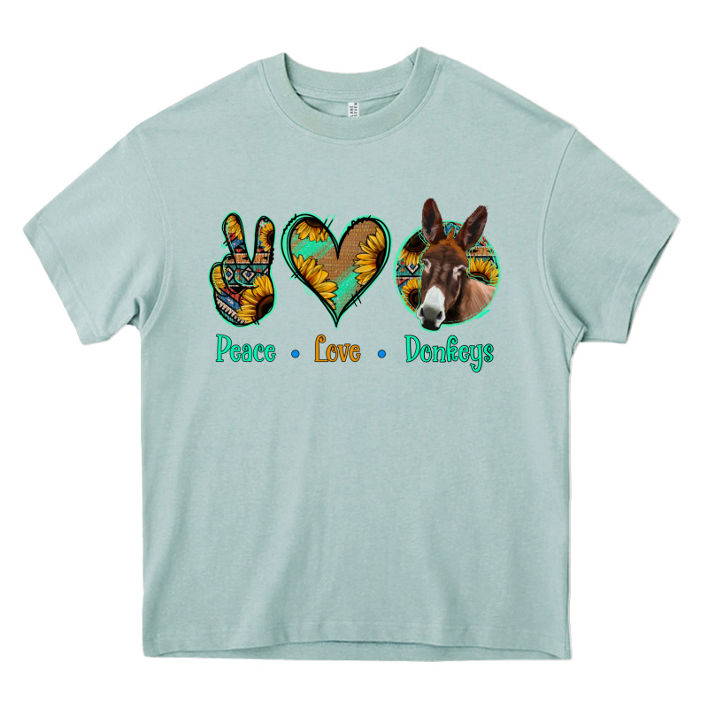 Peace Love Donkeys Heavy Core Tee by Bettercallsaul | Teevron