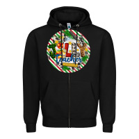 Black Christmas Jolly Teacher Zipper Hoodie - Artiststas