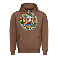 Chestnut Christmas Jolly Teacher Zipper Hoodie - Artiststas