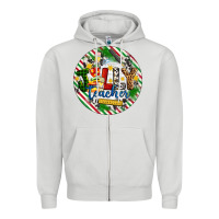 Dove Grey Christmas Jolly Teacher Zipper Hoodie - Artiststas
