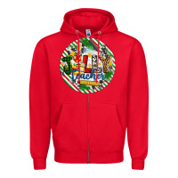 Red Christmas Jolly Teacher Zipper Hoodie - Artiststas