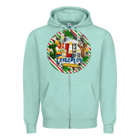 Christmas Jolly Teacher Zipper Hoodie | Teevron