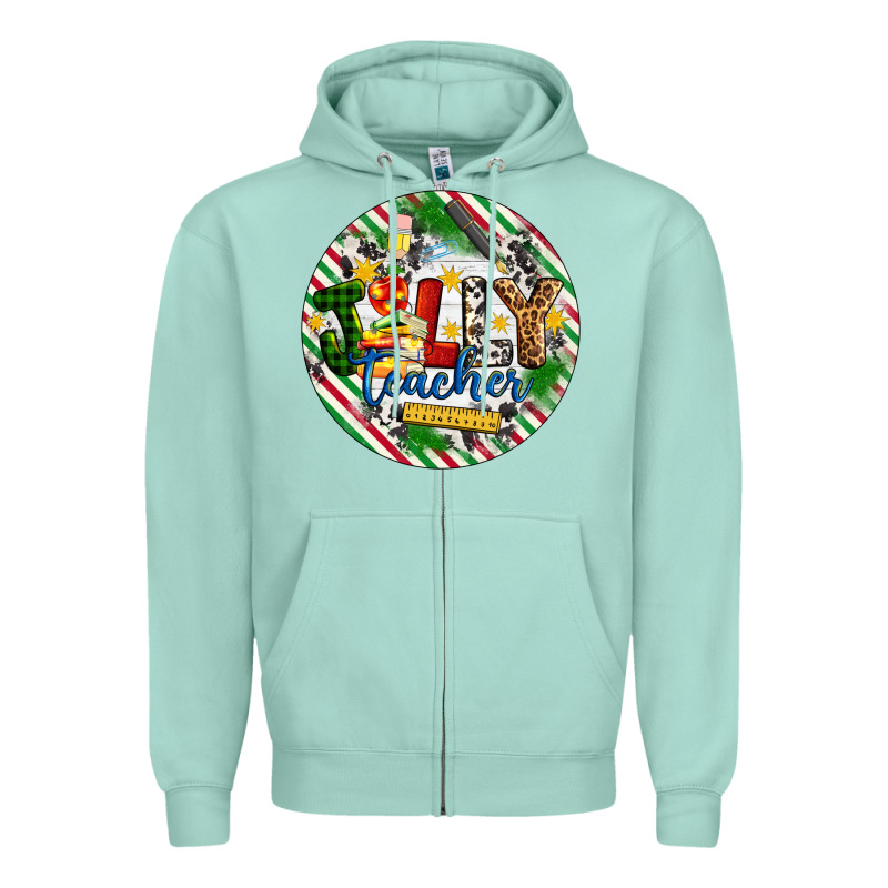 Christmas Jolly Teacher Zipper Hoodie by Artiststas | Teevron
