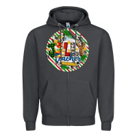 Smoke Christmas Jolly Teacher Zipper Hoodie - Artiststas