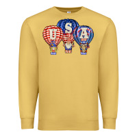 Antique Gold usa air balloon gnomies Premium Sweatshirt - BarkalooDesign