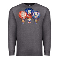 Charcoal Heather usa air balloon gnomies Premium Sweatshirt - BarkalooDesign