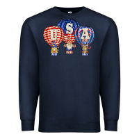 Navy usa air balloon gnomies Premium Sweatshirt - BarkalooDesign