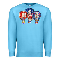 Ocean Blue usa air balloon gnomies Premium Sweatshirt - BarkalooDesign