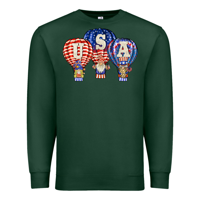 Usa Air Balloon Gnomies Premium Sweatshirt by BarkalooDesign | Teevron