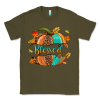 Army Green Blessed pumpkin Classic Tee - NancyCooperArtShop